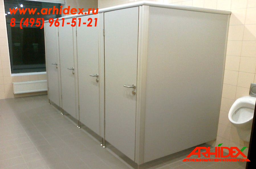 Сантехнические перегородки туалетные кабины Архидекс Бизнес ЛДСП 25мм